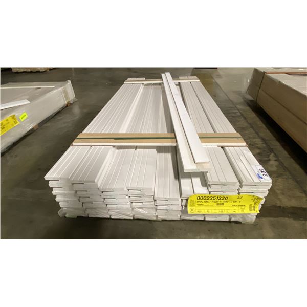 1 LIFT OF PAINTED WHITE DOOR JAMB PLANKS APPROX 83.5" LENGTHS