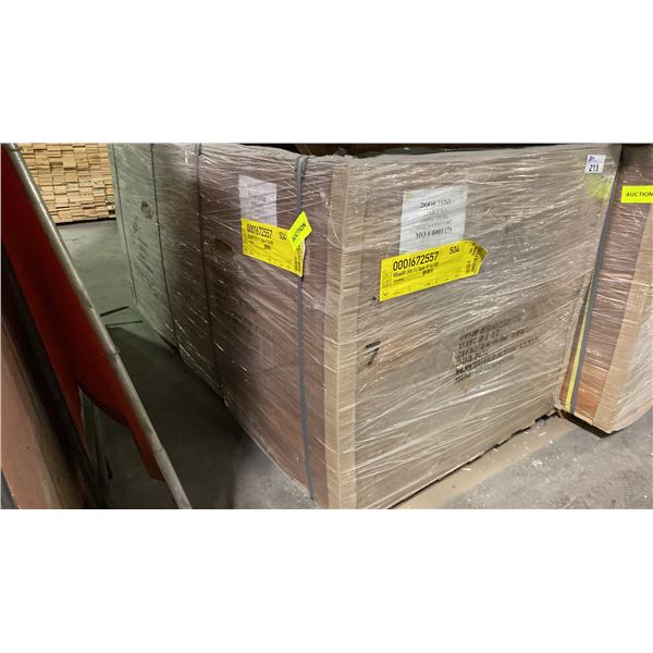 1 LIFT OF DOOR JAMB MOULDING WITH RAW NATURAL OAK CLEAR FINISH APPROX 7' LENGTHS, 3,528 FT TOTAL