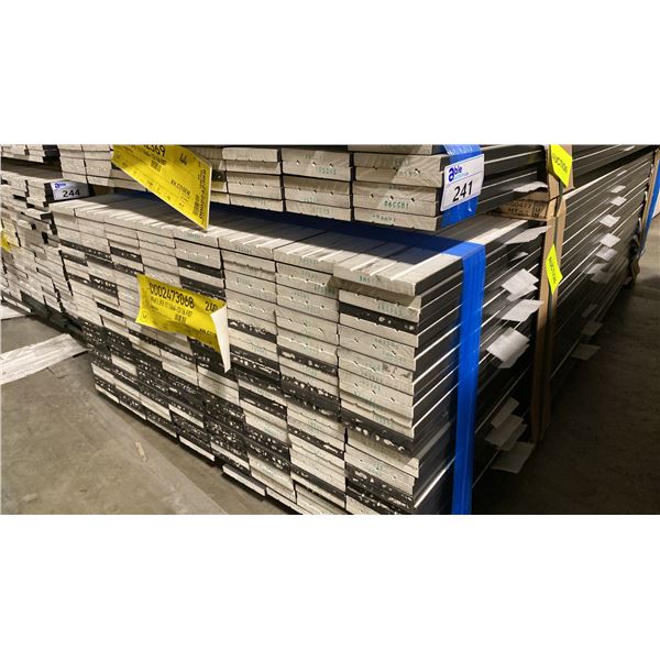 1 LIFT & 1 SMALL PARTIAL LIFT OF FLAT JAMB WITH PRIMED BLACK FINISH APPROX 7' LENGTHS, 284 PCS,
