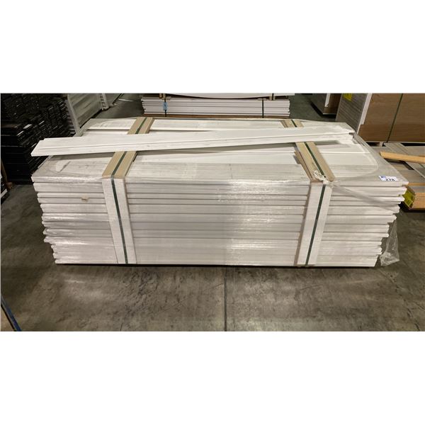1 LIFT OF DOOR JAMB MOULDING PLANKS WITH PRIMED WHITE FINISH APPROX 82" LENGTHS, 50PCS, 675 FT