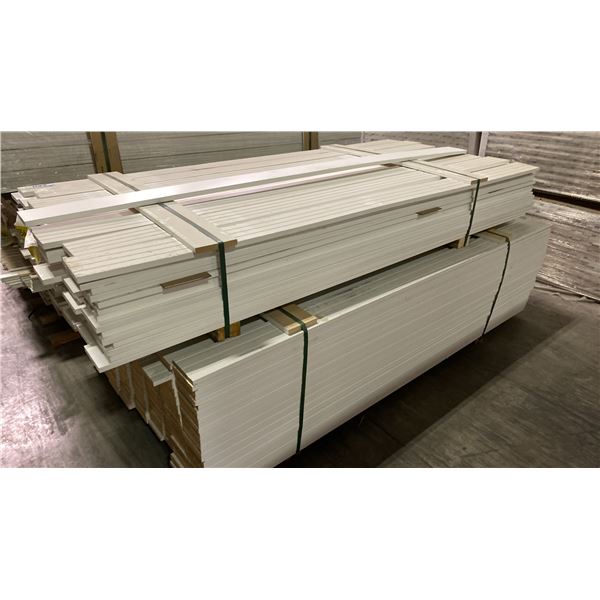 1 LIFT OF FLAT JAMB WITH PAINTED POLAR WHITE FINISH APPROX 7' LENGTHS, 56 PCS 392 FT TOTAL