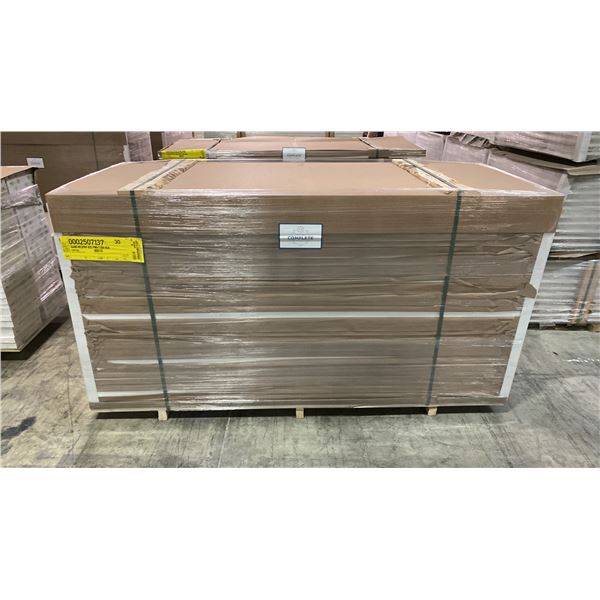 1 LARGE LIFT OF PAINTED POLAR WHITE INTERIOR DOORS 34" X 80" , 30 TOTAL