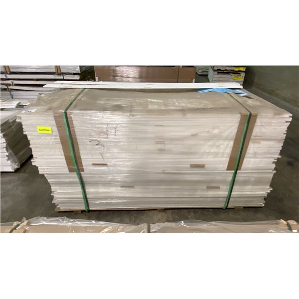 1 LIFT OF FLAT JAMB WITH PRIMED WHITE 4 SIDES WITH HINGE NOTCHES APPROX 82.5" LENGTHS,