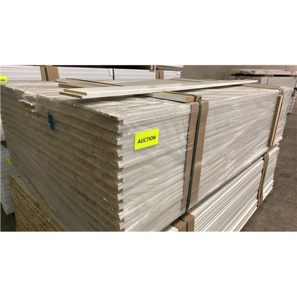 1 LIFT OF WHITE BASEBOARD MOULDING APPROX 82" LENGTHS