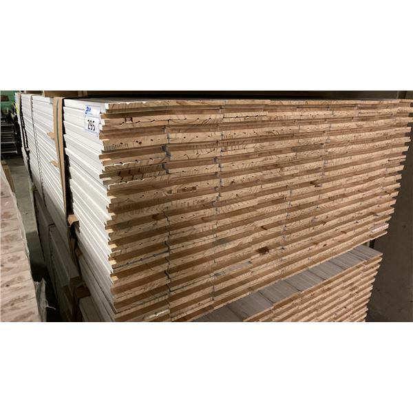 1 LIFT OF WHITE BASEBOARD MOULDING APPROX 82" LENGTHS