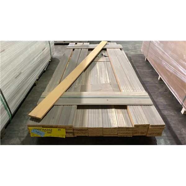 1 LIFT OF FLAT JAMB WITH RAW NATURAL FINISH APPROX 7' LENGTHS, 65 PCS, 455 FT TOTAL