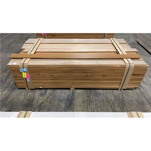 1 LIFT OF FLAT JAMB WITH TAN WOOD GRAIN FINISH APPROX 7' LENGTHS