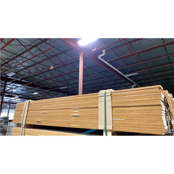 1 LIFT OF FLAT JAMB WITH TAN WOOD GRAIN FINISH APPROX 7' LENGTHS