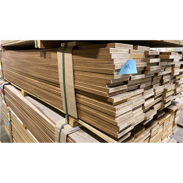 1 LIFT OF FLAT JAMB TAN EMBOSSED WOOD FINISH APPROX 7' LENGTHS