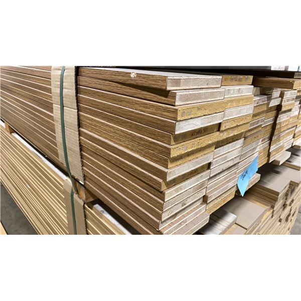 1 LIFT OF FLAT JAMB WITH TAN WOOD GRAIN FINISH APPROX 7' LENGTHS