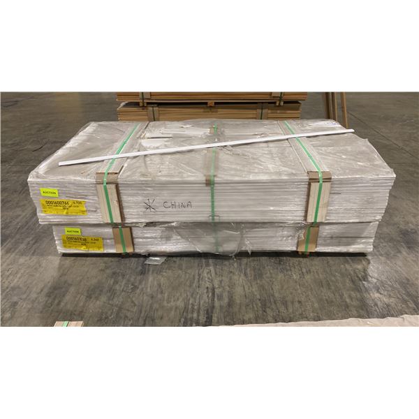 2 LIFTS OF TRIM MOULDING WITH PAINTED ALYNNA WHITE FINISH APPROX 7' LENGTHS, 11,060 FT TOTAL