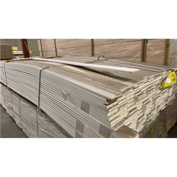 1 LIFT OF MDF BASEBOARD MOULDING WITH PRIMED WHITE FINISH APPROX 16' LENGTHS