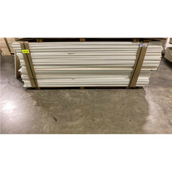 1 LIFT OF MDF FLAT JAMB MOULDING WITH PRIMED WHITE FINISH APPROX 7' LENGTHS