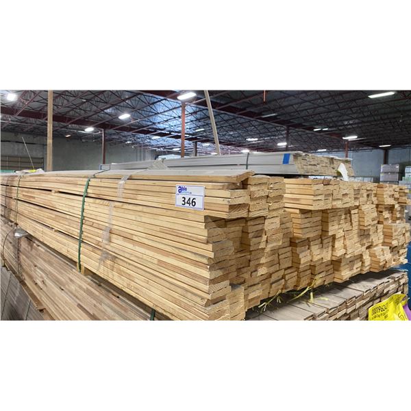 1 LIFT OF BASEBOARD/TRIM MOULDING WITH NATURAL FINISH APPROX 14' LENGTHS