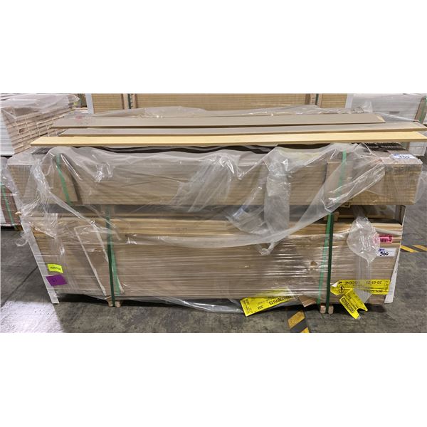1 LIFT & 1 PARTIAL LIFT OF FLAT JAMB WITH MAPLE EMBOSSED FINISH, APPROX 82" LENGTHS