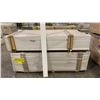 Image 1 : 2 LIFTS OF FLAT JAMB WITH BRITE WHITE EMBOSSED WOOD FINISH APPROX 82" LENGTHS