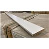 Image 4 : 2 LIFTS OF FLAT JAMB WITH BRITE WHITE EMBOSSED WOOD FINISH APPROX 82" LENGTHS