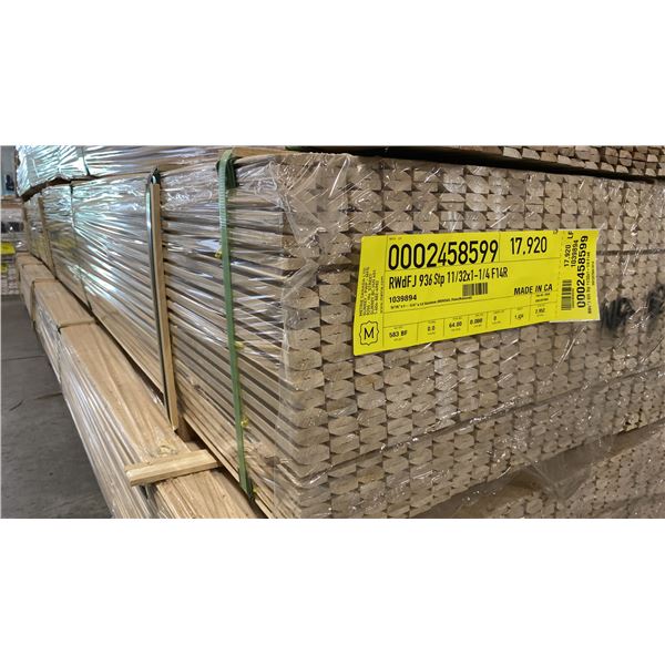 1 LIFT OF TRIM MOULDING WITH NATURAL RAW FINISH APPROX 14' LENGTHS, 17,920 FT TOTAL