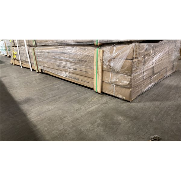 1 LIFT OF PREFINISHED BASEBOARD/TRIM MOULDING WITH PAINTED POLAR WHITE FINISH APPROX 14' LENGTHS