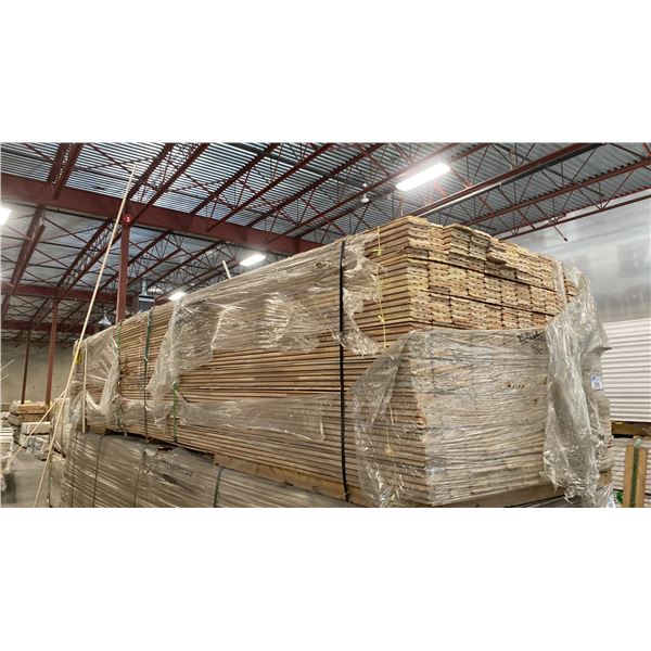 1 LIFT OF BASEBOARD/TRIM MOULDING WITH RAW NATURAL FINISH, APPROX 14' LENGTHS, 15,288 FT TOTAL