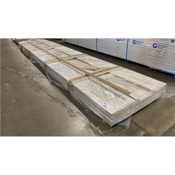 1 LIFT OF TRIM MOULDING WITH ALPINE OAK EMBOSSED WOOD FINISH, APPROX 16' LENGTHS, 3,360 FT TOTAL