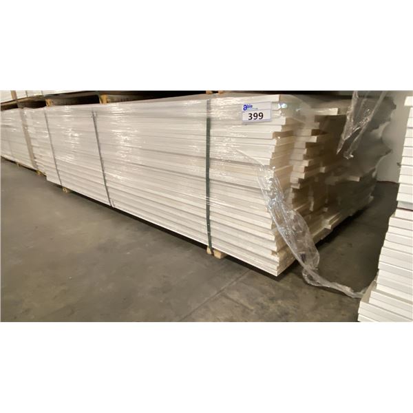 1 LIFT OF MDF FLAT JAMB MOULDING WITH WHITE FINISH APPROX 7' LENGTHS