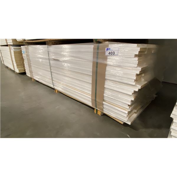 1 LIFT OF MDF FLAT JAMB MOULDING WITH WHITE FINISH APPROX 7' LENGTHS