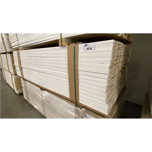 1 LIFT OF MDF FLAT JAMB MOULDING WITH WHITE FINISH APPROX 7' LENGTHS
