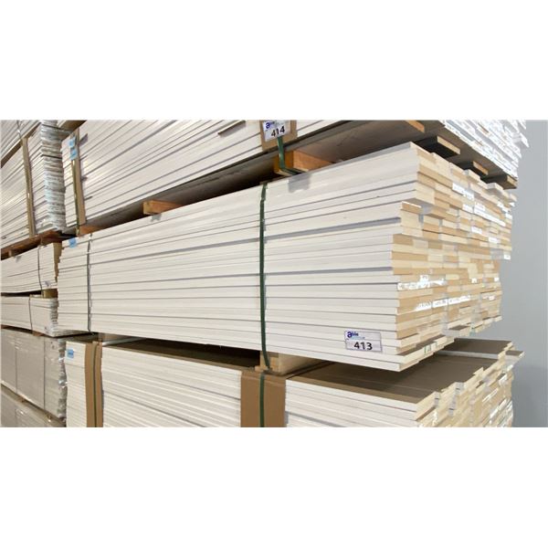 1 LIFT OF MDF FLAT JAMB MOULDING WITH WHITE FINISH APPROX 7' LENGTHS