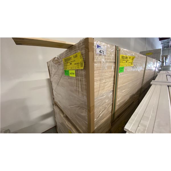 1 LIFT OF BASEBOARD MOULDING WITH NATURAL FINISH APPROX 16' LENGTHS, 8,400 FT TOTAL
