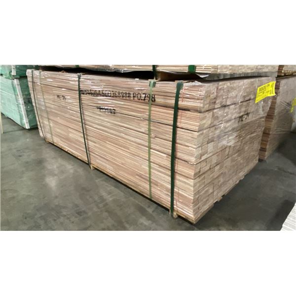 1 LIFT OF BASEBOARD MOULDING WITH RAW NATURAL FINISH APPROX 7' LENGTHS, 10,584 FT TOTAL