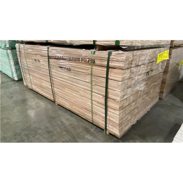 1 LIFT OF BASEBOARD MOULDING WITH RAW NATURAL FINISH APPROX 7' LENGTHS, 10,584 FT TOTAL