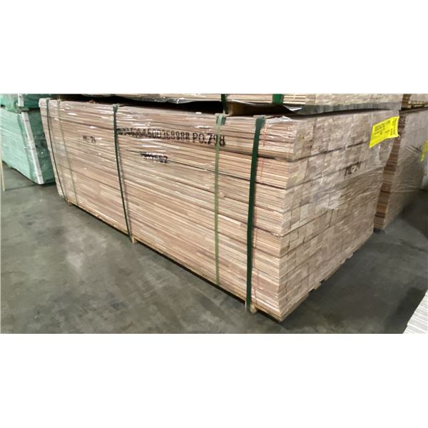 1 LIFT OF BASEBOARD MOULDING WITH RAW NATURAL FINISH APPROX 7' LENGTHS, 10,584 FT TOTAL