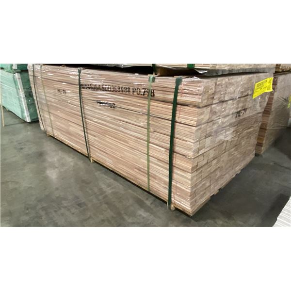 1 LIFT OF BASEBOARD MOULDING WITH RAW NATURAL FINISH APPROX 7' LENGTHS, 10,584 FT TOTAL