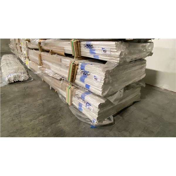 3 LIFTS OF BASE SHOE MOULDING WITH POLAR WHITE PAINTED FINISH APPROX 12' LENGTHS, 29,640 FT TOTAL