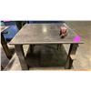 Image 2 : 1.5" THICK SOLID STEEL TOP METAL SHOP TABLE WITH RECORD NO.4 BENCH VICE