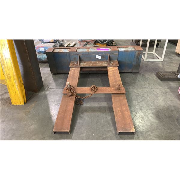 METAL HEAVY DUTY PUSH PLOW FORKLIFT ATTACHMENT