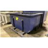 Image 2 : BLUE METAL INDUSTRIAL DUMP BIN WITH FORKLIFT SLOTS- APPROX 80"L X 53"W X 41"H
