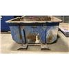 Image 1 : BLUE METAL INDUSTRIAL DUMP BIN WITH FORKLIFT SLOTS- APPROX 80"L X 53"W X 41"H
