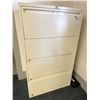 Image 2 : 2 WHITE METAL 4 DRAWER FILING CABINETS