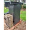 Image 4 : Masterbuilt elec. Smoker in homemade western style cabinet c/w tin roof and storage