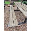 Image 2 : Approx. 8 ft. Steel constructed picnic table, treated wood c/w 8 ft. umbrella