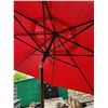 Image 8 : Approx. 8 ft. Steel constructed picnic table, treated wood c/w 8 ft. umbrella