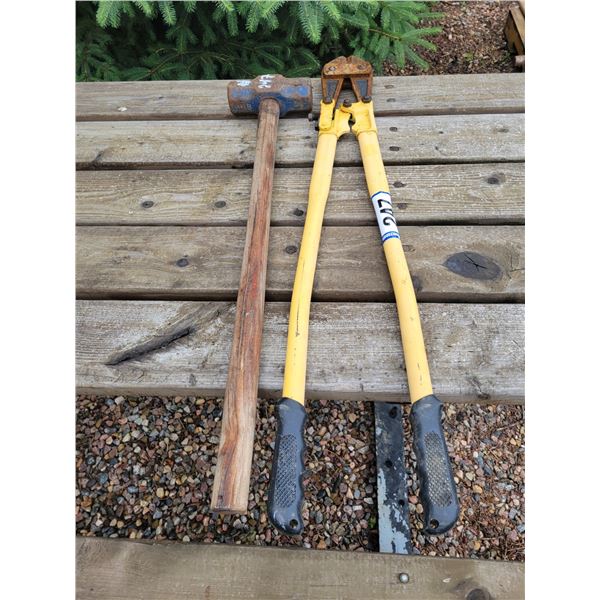 Sledge hammer & 36 in. bolt cutters