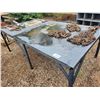 Image 3 : Metal table, approx. 51 1/2 in. x 87 in. x 30 in. H c/w pipe vice