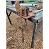 Image 4 : Metal table, approx. 51 1/2 in. x 87 in. x 30 in. H c/w pipe vice