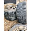 Image 3 : 4- Winter tires on rims, 205/55 R16s & 1- summer tire, 205/55 R16, never used, fits Buick