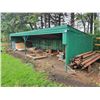 Image 1 : (Lot #'s 270 & 271 are a Group Lot) Green steel skid shelter, approx. 8 ft. x 28 ft. x 6 ft. H slopi