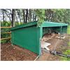 Image 3 : (Lot #'s 270 & 271 are a Group Lot) Green steel skid shelter, approx. 8 ft. x 28 ft. x 6 ft. H slopi