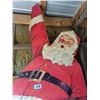 Image 2 : Yellow plastic garbage can & 3- wood X-Mas décor